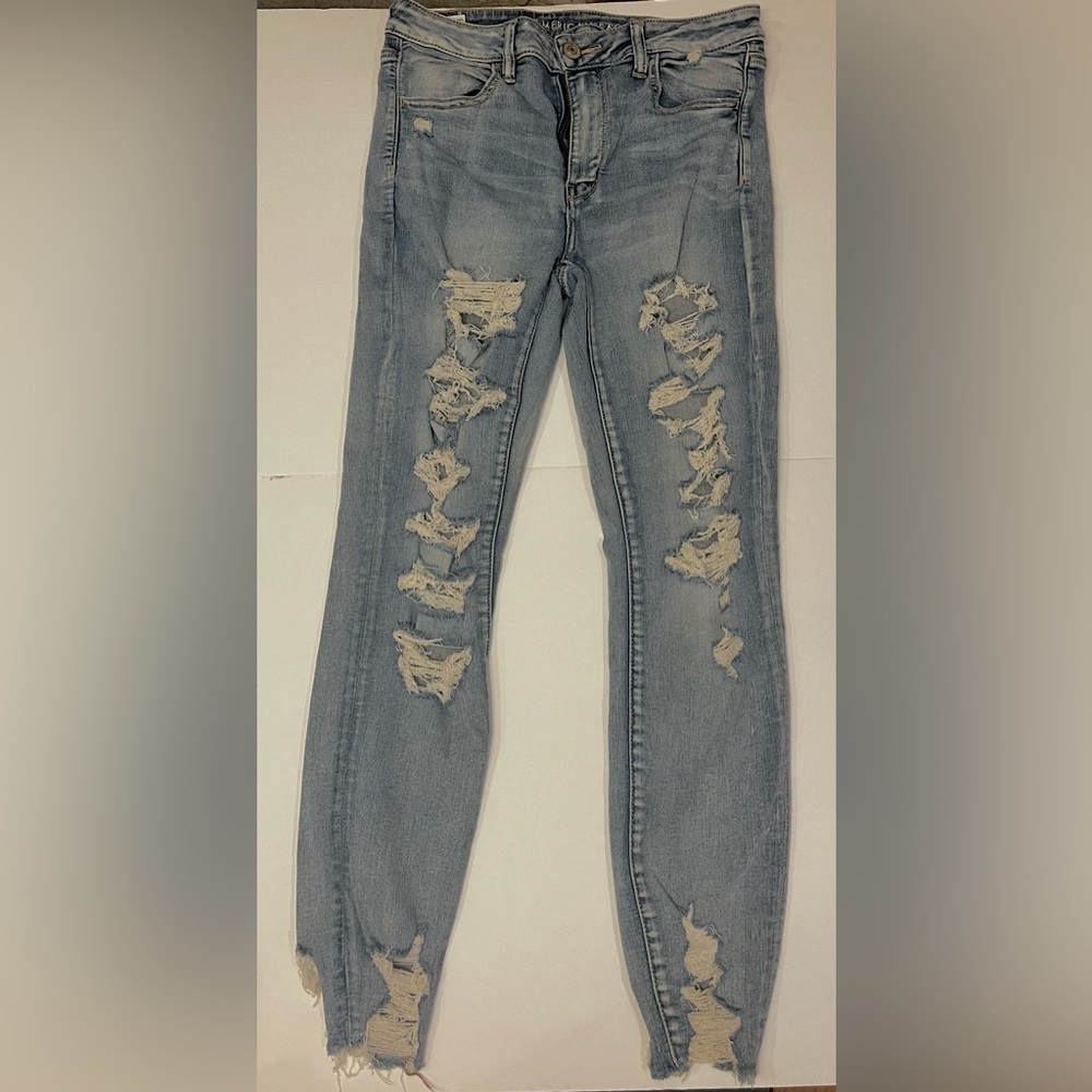 American eagle light wash next level stretch women's size US 12 hi-rise jeggings